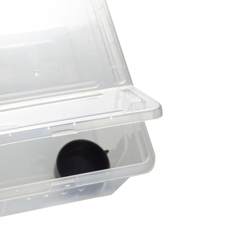 OMEM Portable Reptile Terrarium Habitat for Mini Pet Houses Breathable Holes Stackable Container (M) - Image 3